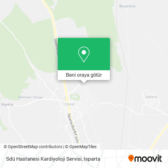 Sdü Hastanesi Kardiyoloji Servisi harita