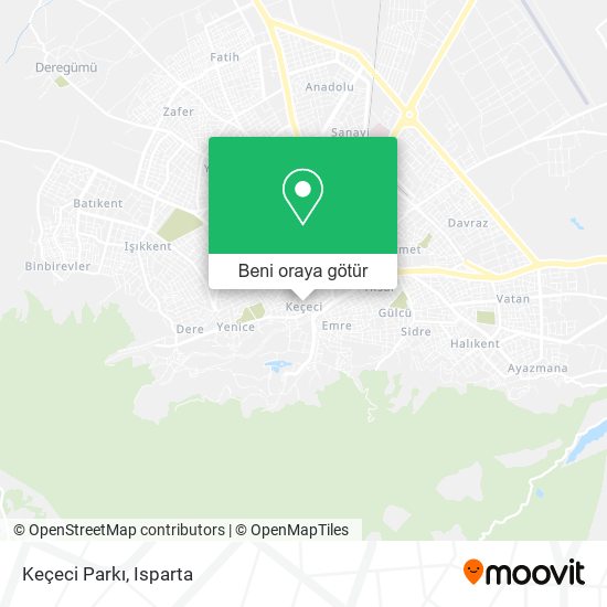 Keçeci Parkı harita