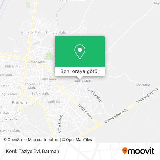 Korık Taziye Evi harita