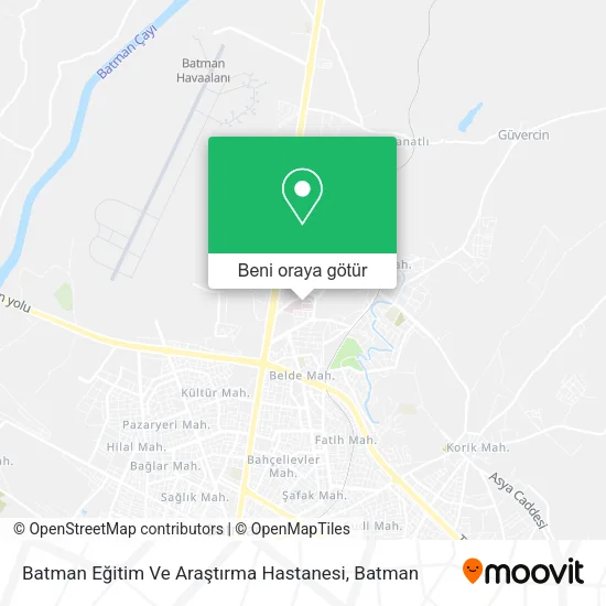 Batman Eğitim Ve Araştırma Hastanesi harita