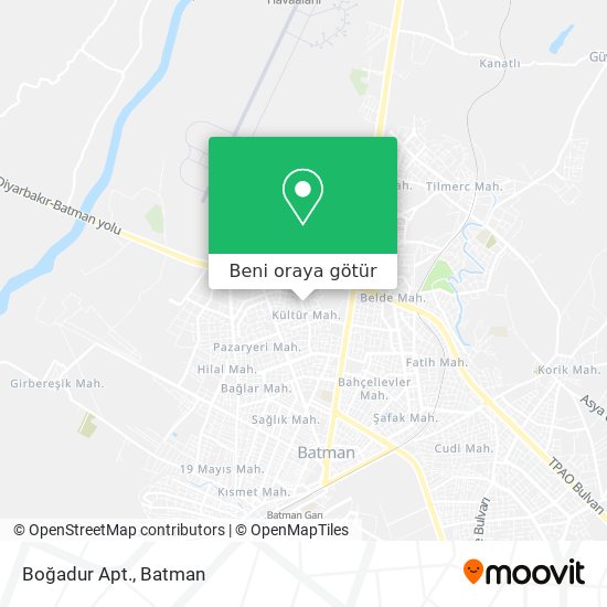 Boğadur Apt. harita