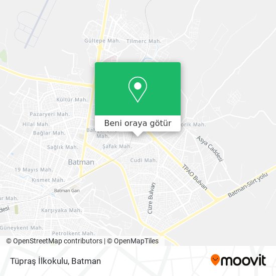Tüpraş İlkokulu harita