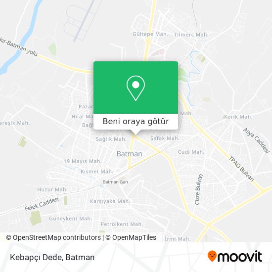 Kebapçı Dede harita
