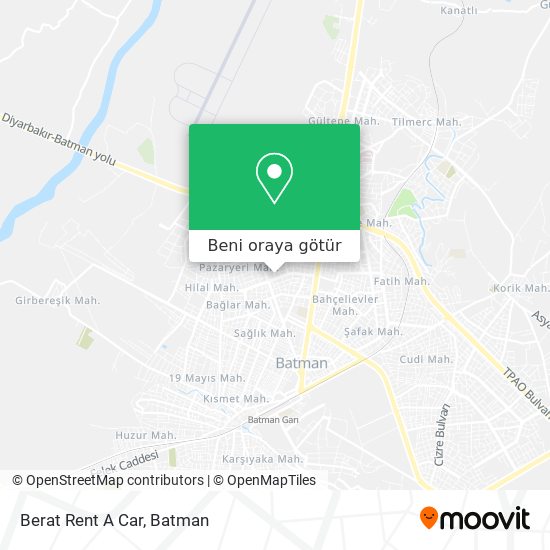 Berat Rent A Car harita