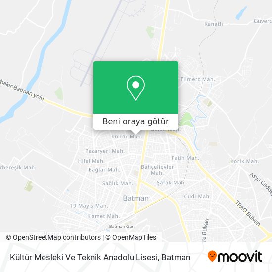 Kültür Mesleki Ve Teknik Anadolu Lisesi harita