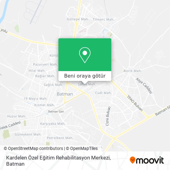 Kardelen Özel Eğitim Rehabilitasyon Merkezi harita
