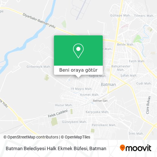 Batman Belediyesi Halk Ekmek Büfesi harita
