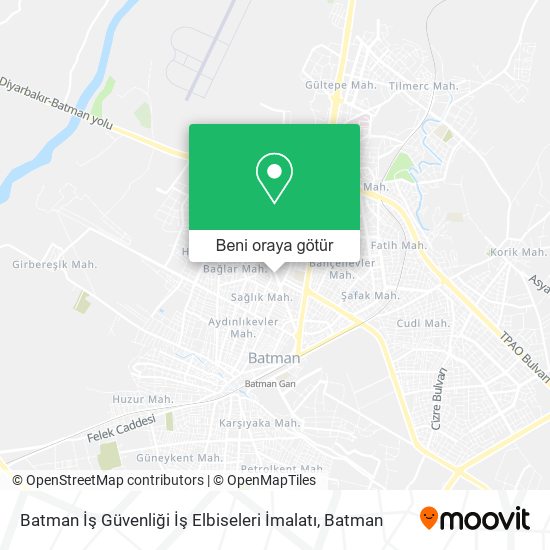 Batman İş Güvenliği İş Elbiseleri İmalatı harita