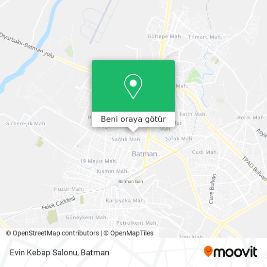 Evin Kebap Salonu harita