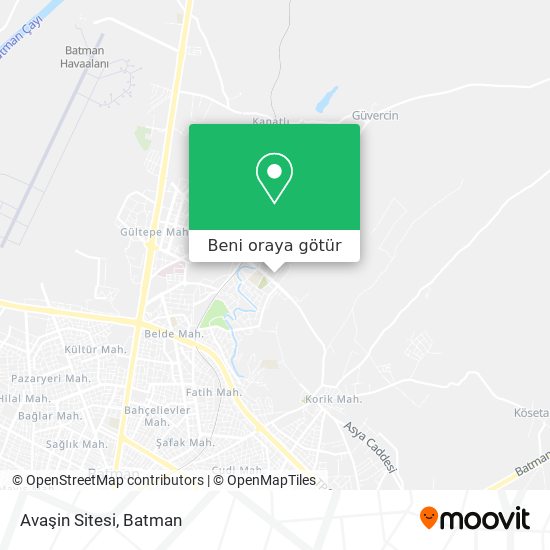 Avaşin Sitesi harita