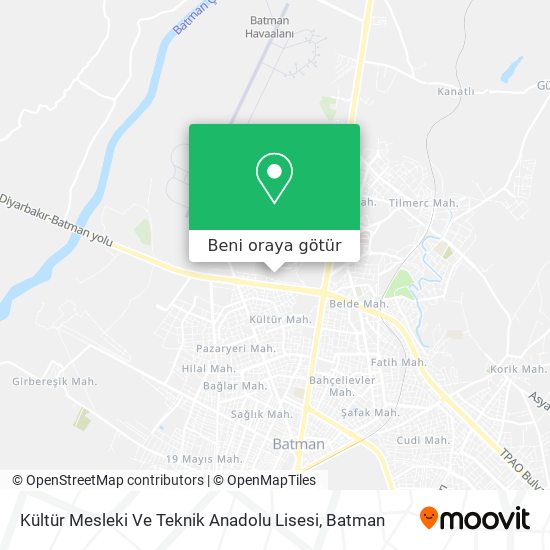 Kültür Mesleki Ve Teknik Anadolu Lisesi harita