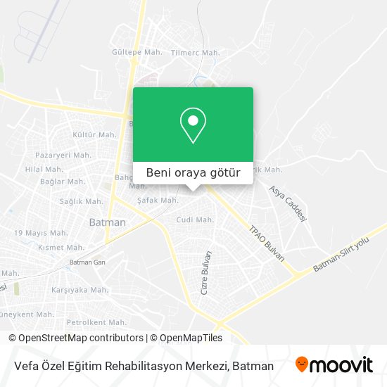 Vefa Özel Eğitim Rehabilitasyon Merkezi harita