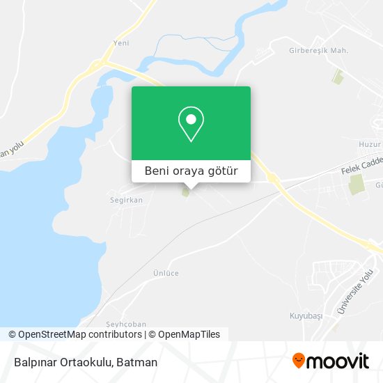 Balpınar Ortaokulu harita