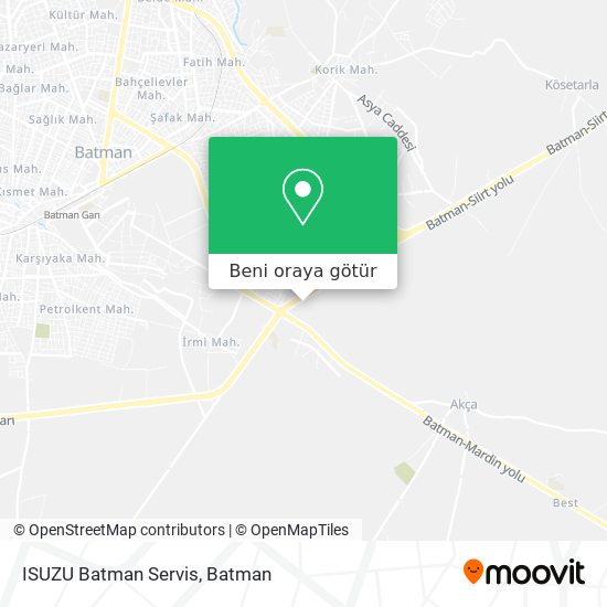 ISUZU Batman Servis harita