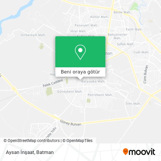 Aysan İnşaat harita
