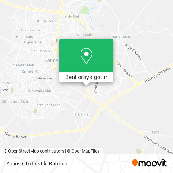 Yunus Oto Lastik harita