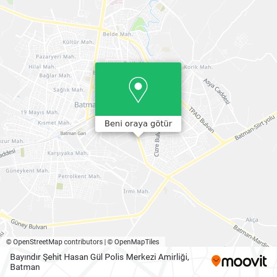 Bayındır Şehit Hasan Gül Polis Merkezi Amirliği harita