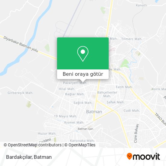 Bardakçılar harita