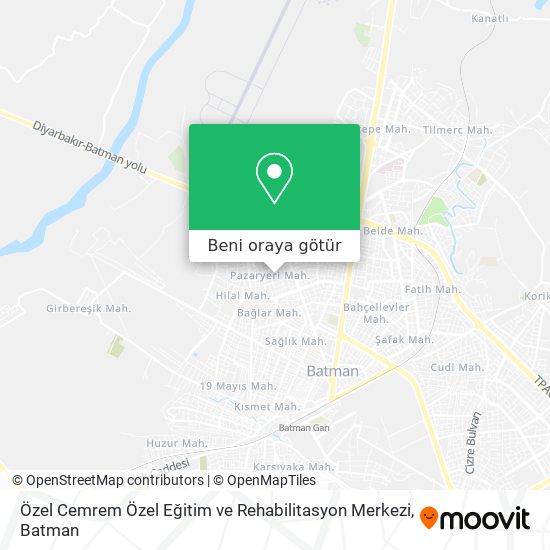 Özel Cemrem Özel Eğitim ve Rehabilitasyon Merkezi harita
