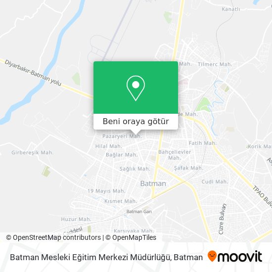 Batman Mesleki Eğitim Merkezi Müdürlüğü harita