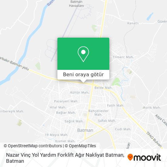 Nazar Vinç Yol Yardım Forklift Ağır Nakliyat Batman harita