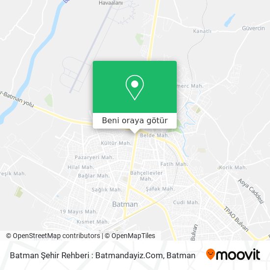 Batman Şehir Rehberi : Batmandayiz.Com harita