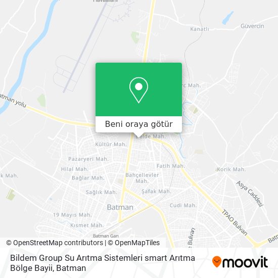 Bildem Group Su Arıtma Sistemleri smart Arıtma Bölge Bayii harita