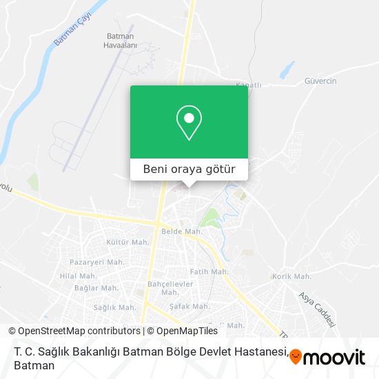 T. C. Sağlık Bakanlığı Batman Bölge Devlet Hastanesi harita