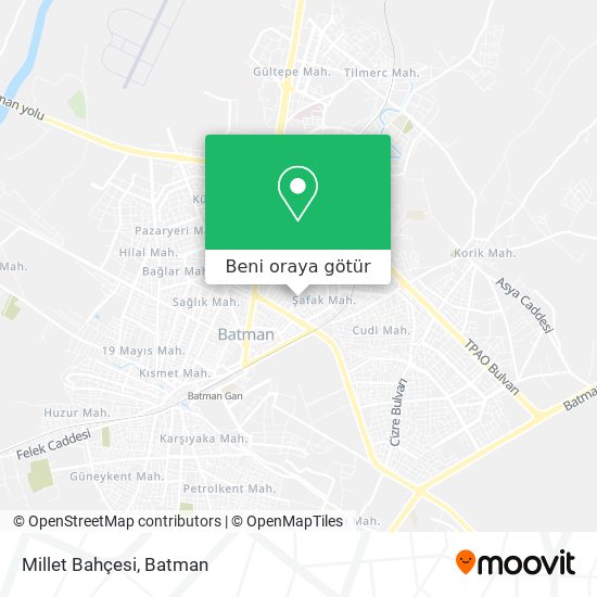 Millet Bahçesi harita