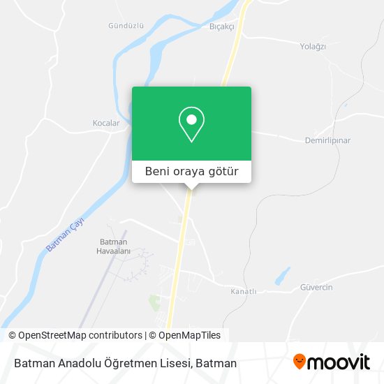 Batman Anadolu Öğretmen Lisesi harita