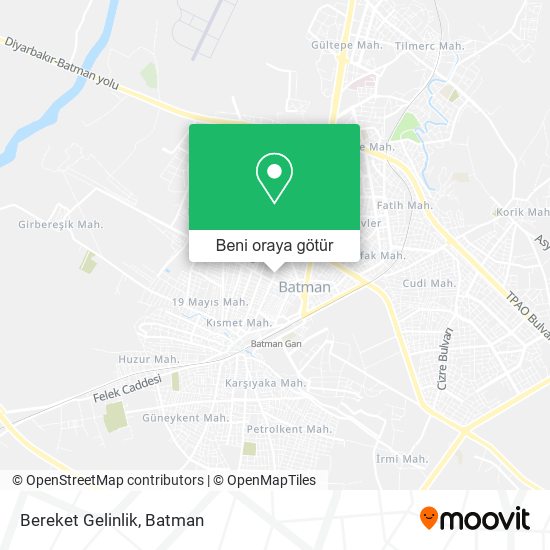 Bereket Gelinlik harita