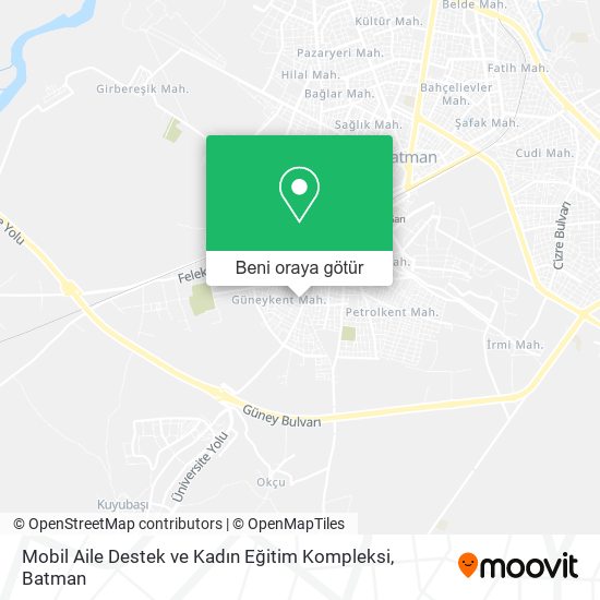 Mobil Aile Destek ve Kadın Eğitim Kompleksi harita