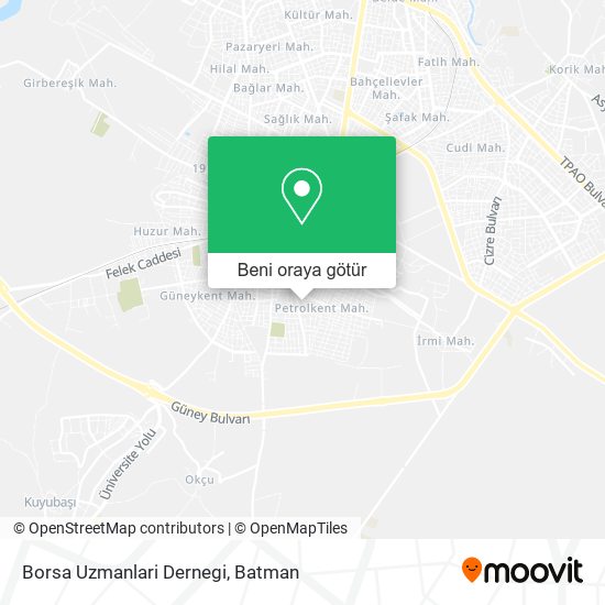 Borsa Uzmanlari Dernegi harita
