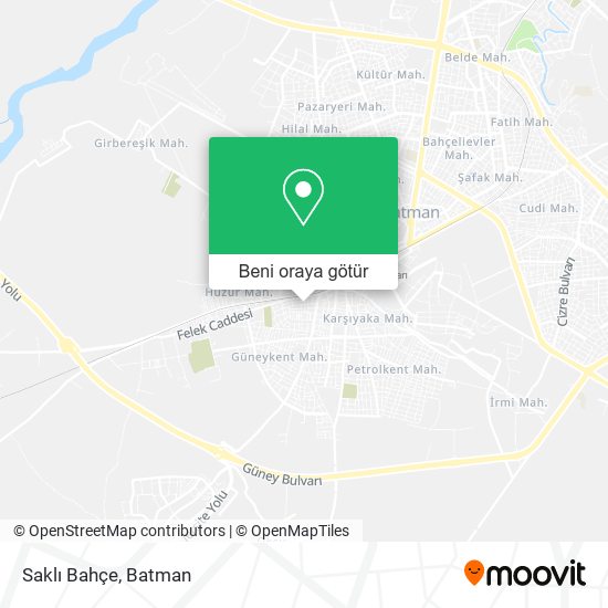 Saklı Bahçe harita