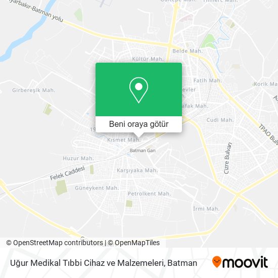 Uğur Medikal Tıbbi Cihaz ve Malzemeleri harita