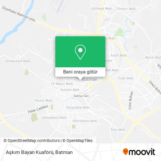 Aşkım Bayan Kuaförü harita