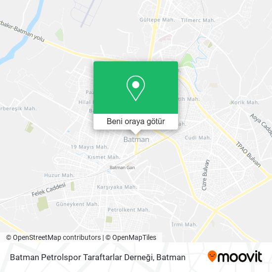 Batman Petrolspor Taraftarlar Derneği harita