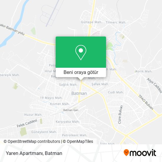 Yaren Apartmanı harita