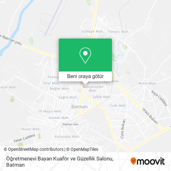 Öğretmenevi Bayan Kuaför ve Güzellik Salonu harita