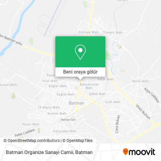 Batman Organize Sanayi Camii harita