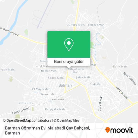 Batman Öğretmen Evi Malabadi Çay Bahçesi harita