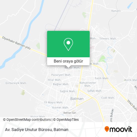 Av. Sadiye Unutur Bürosu harita