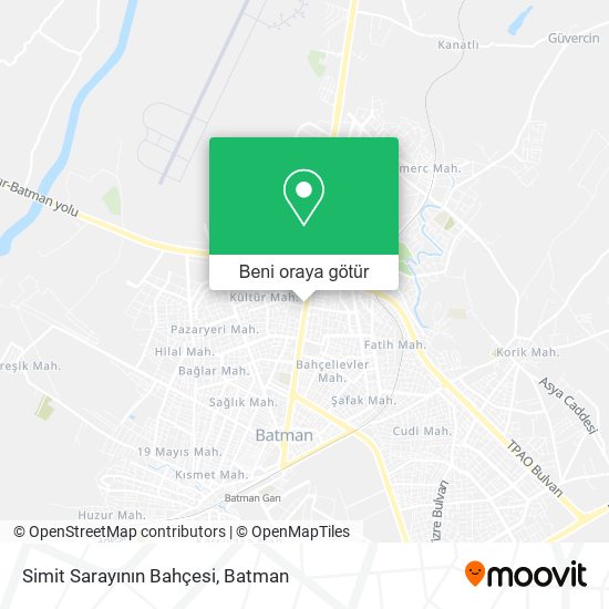 Simit Sarayının Bahçesi harita