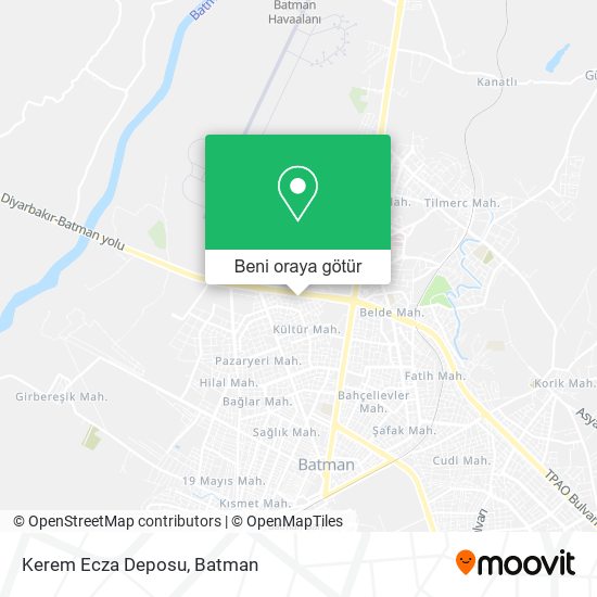 Kerem Ecza Deposu harita