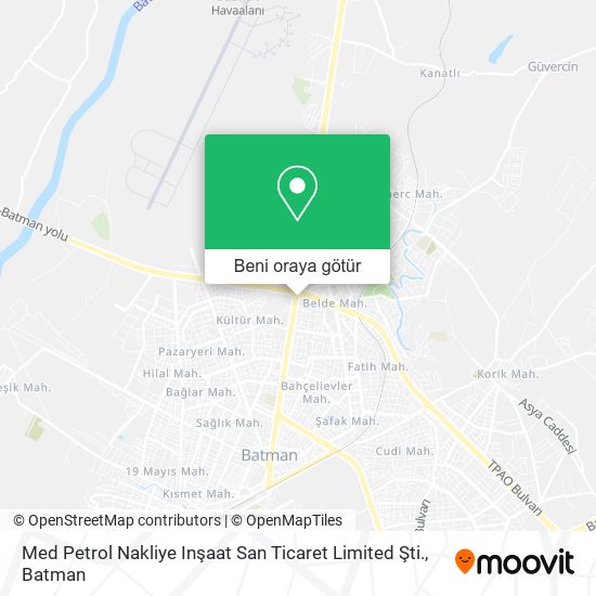 Med Petrol Nakliye Inşaat San Ticaret Limited Şti. harita