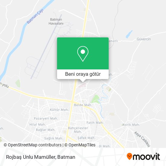 Rojbaş Unlu Mamüller harita