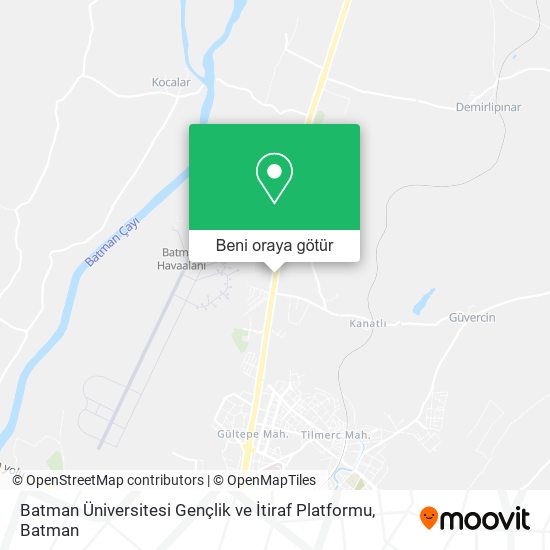 Batman Üniversitesi Gençlik ve İtiraf Platformu harita