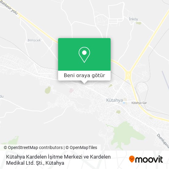 Kütahya Kardelen İşitme Merkezi ve Kardelen Medikal Ltd. Şti. harita