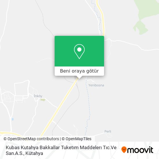 Kubas Kutahya Bakkallar Tuketım Maddelerı Tıc.Ve San.A.S. harita