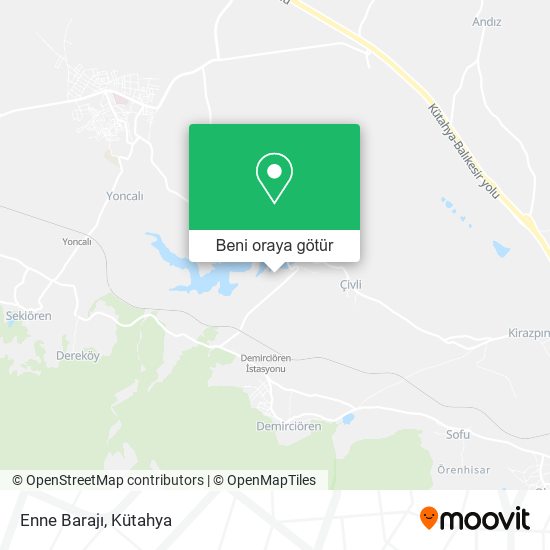 Enne Barajı harita